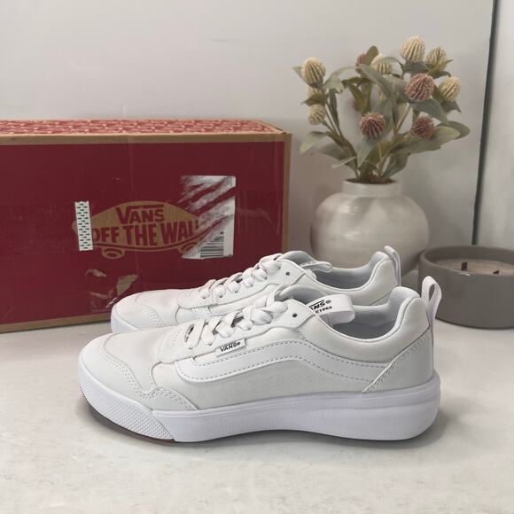 Vans Range EXP Leather/Textile Sneaker White VN0A5ELAA3H Women 7 Try On Wear - Picture 3 of 10